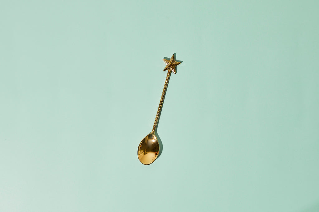 sea star  brass spoon