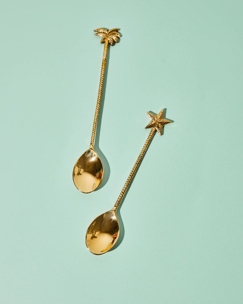 Tropical brass spoon